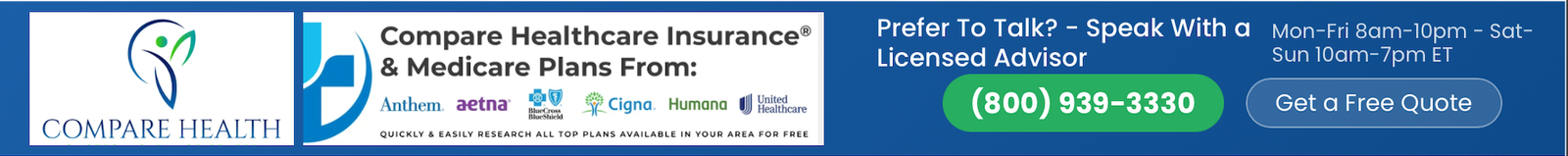 Compare Health - Compare Healthcare Insurance and Medicare Plans from Anthem, Aetna, Blue Cross Blue Shield, Cigna, Humana, United Healthcare. Prefer to talk? Speak with a licensed advisor, call (800) 939-3330.